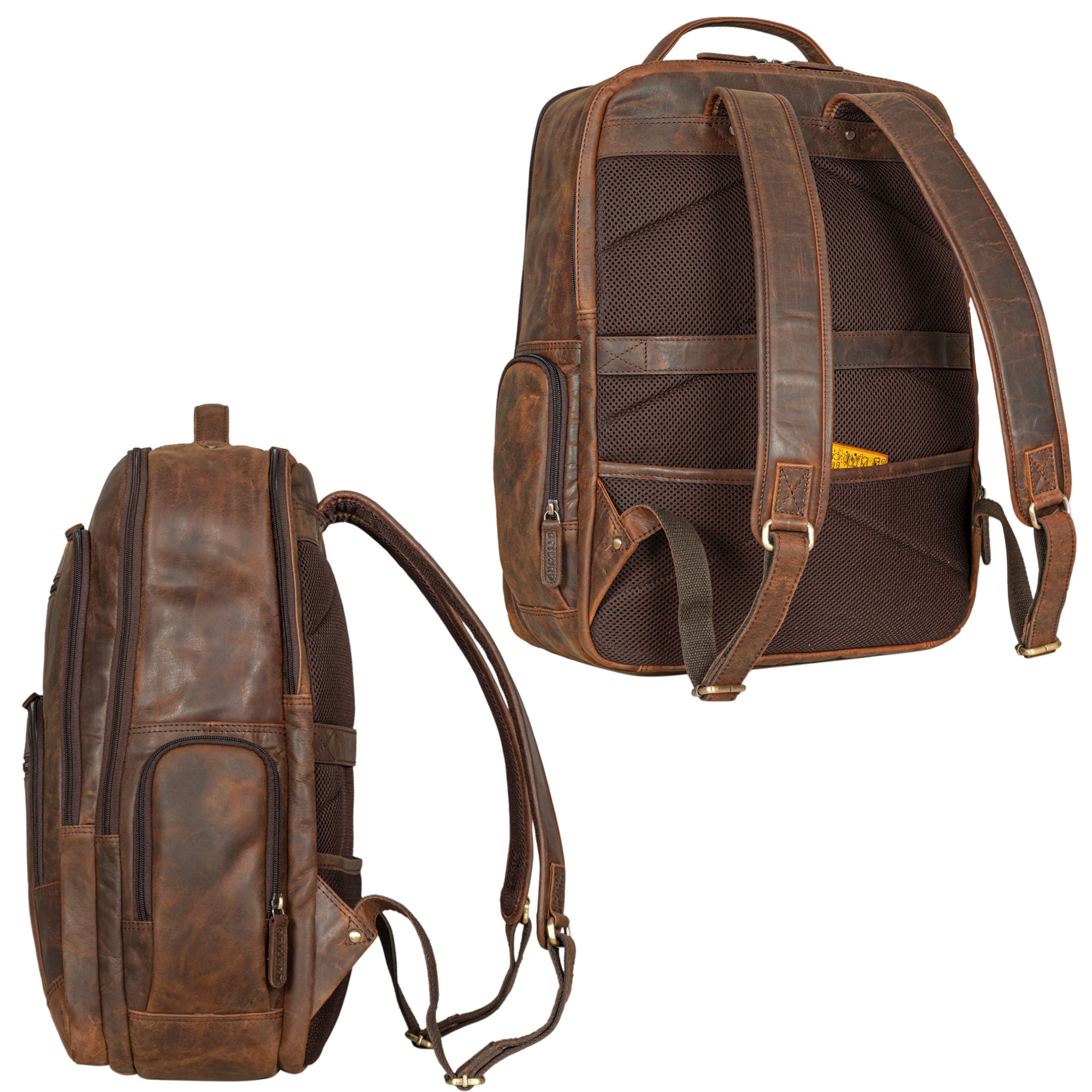 Officerucksack Herren braun