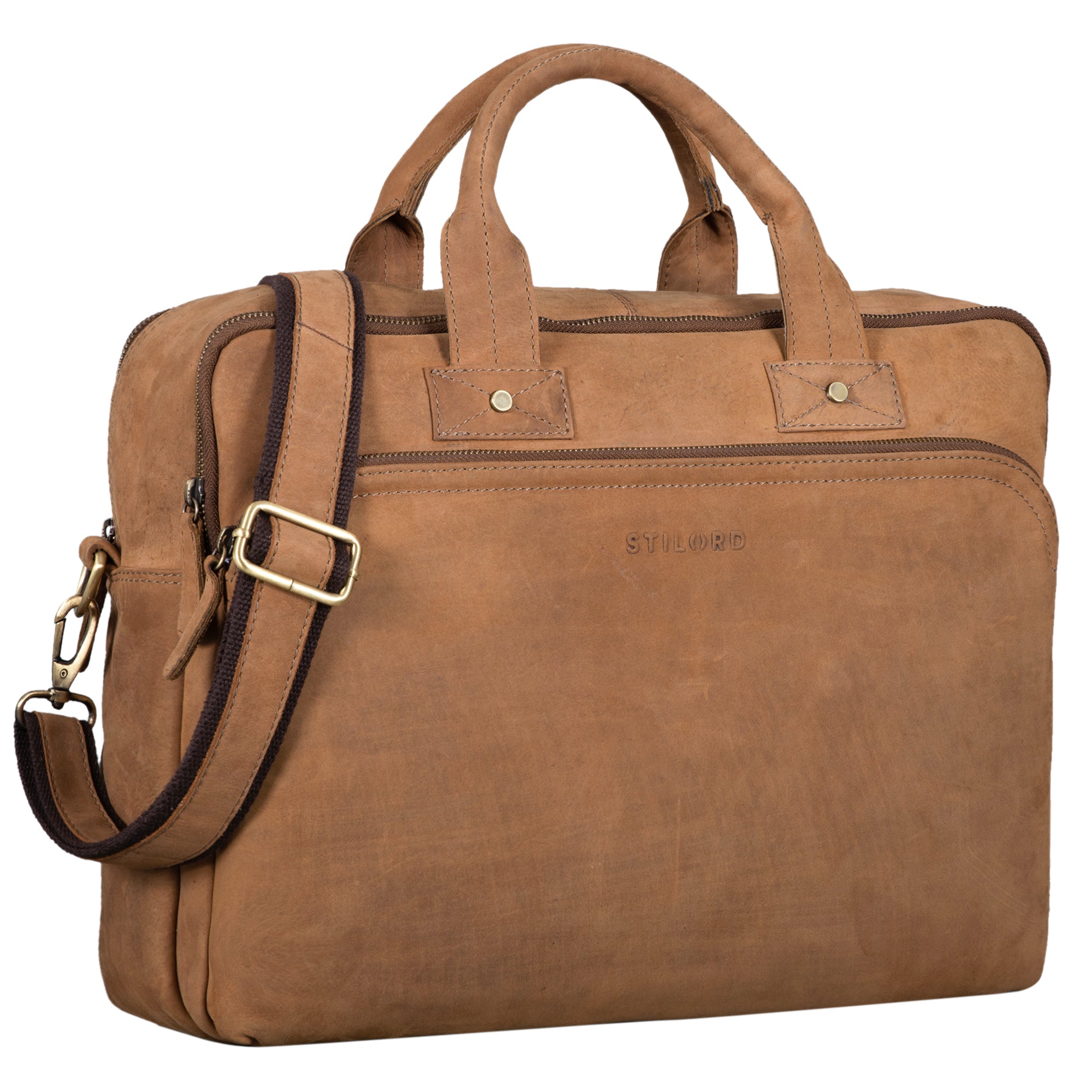 Hellbraune Schultertasche Elegant