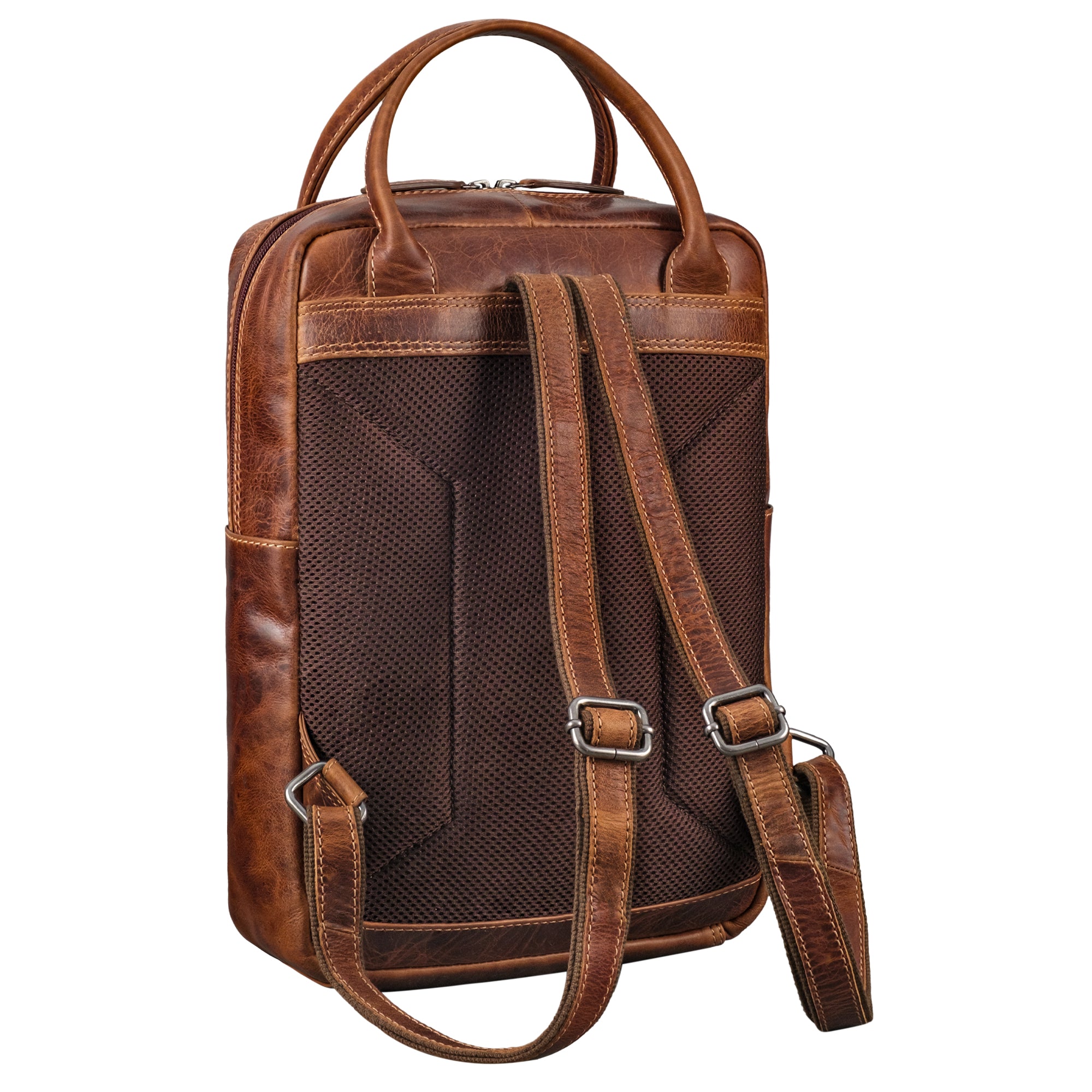 damen rucksack echt leder braun