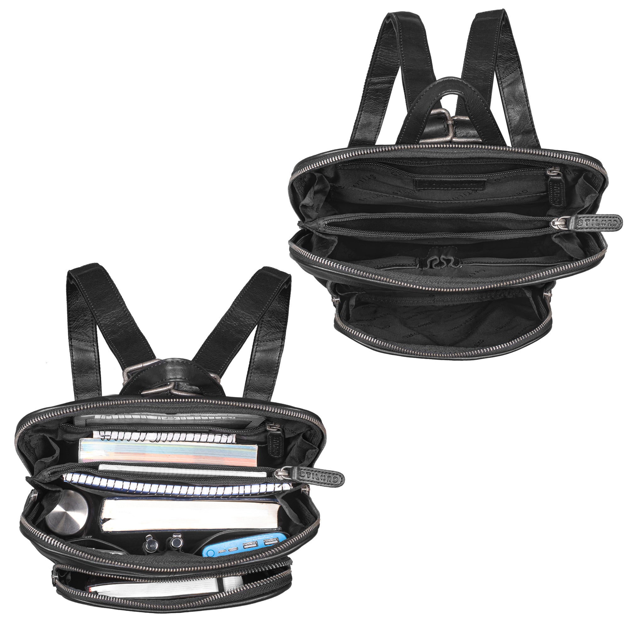 rucksack Herren vintage schwarz