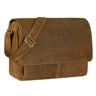 "Como" Messenger Bag Uomo Pelle Vintage con Scomparto Laptop 15,6 Pollici