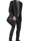 Schwarze Leder Bürotasche