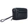 Seconda Opzione "Nero" Pochette uomo con cinturino da polso in pelle