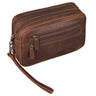 "Nero" Pochette uomo con cinturino da polso in pelle