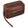 "Nero" Pochette uomo con cinturino da polso in pelle
