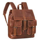 brauner vintage Rucksack aus Leder