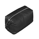 Waschtasche Leder schwarz