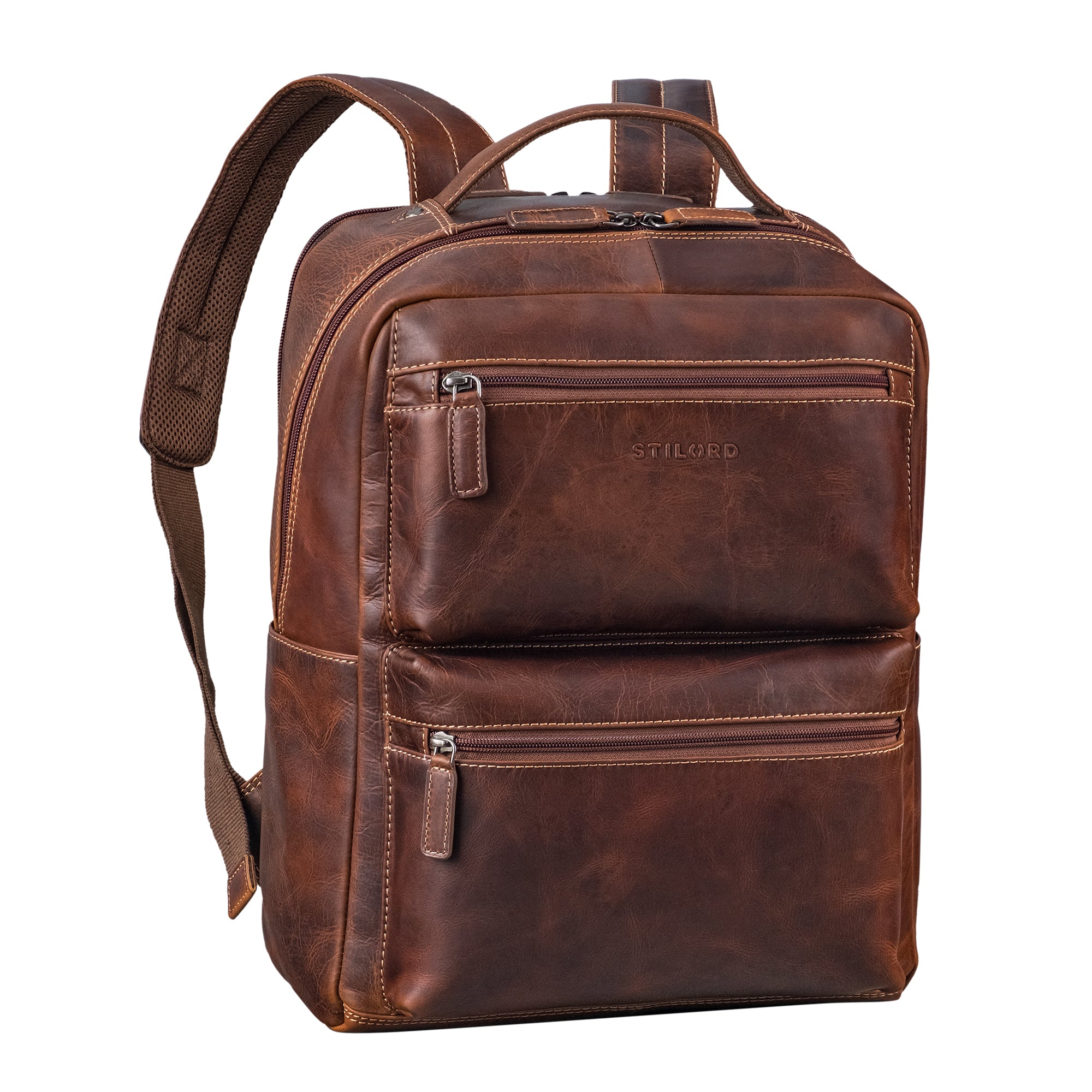 leder herren arbeitsrucksack bürp dunkelbraun