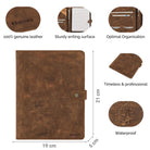a4 leather document folder men brown