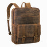 "Edwin" Vintage Zaino Pelle Uomo Grande PC 15.6-16 Pollici per Viaggi e Tempo Libero