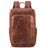 "Johnson" Zaino in Pelle Uomo Business Vintage - Zaino Laptop 13 Pollici